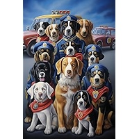 Funny DIAMOND☆DOGS Amazon.com: Diamond Painting Kits Group of Funny Dogs