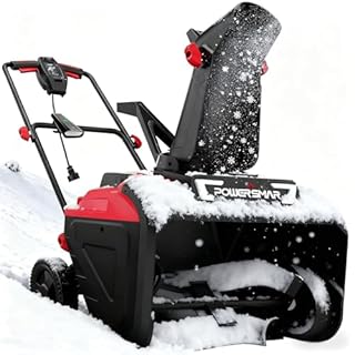 PowerSmart 21" Electric Snow Blower,15 Amp Motor, 2100 RPM, 30 ft Throwing Distance, LED Light for Enhanced Visibility, Corded Design,Perfect for Driveway,Garden, Deck,Garage