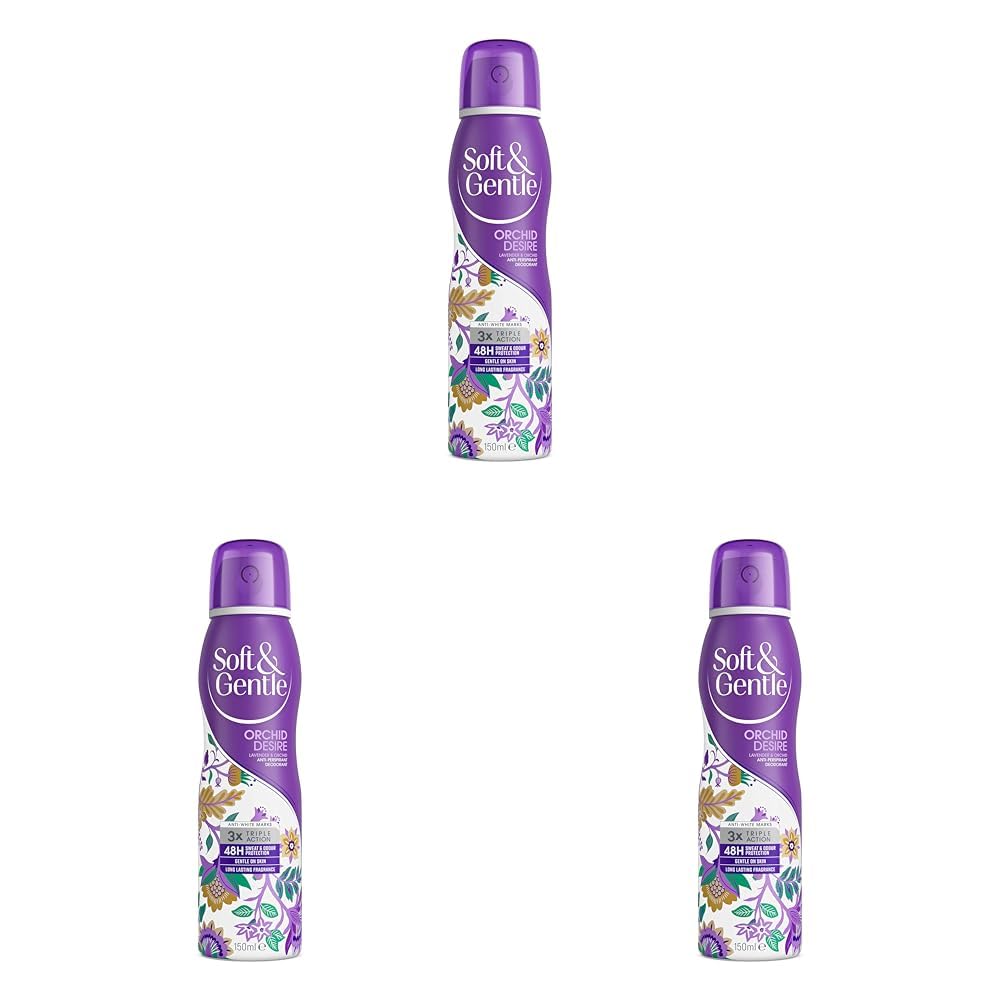 Soft & GentleOrchid Desire Anti-Perspirant Deodorant Spray 150ml (Pack of 3)