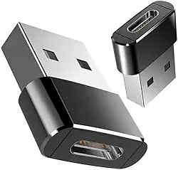 Adaptador USB Tipo-C para USB Tipo A – Carregamento Rápido 30W, Compatível com iPhone, Android, Power Bank, Carros e OTG – Transferência de Dados - Premium