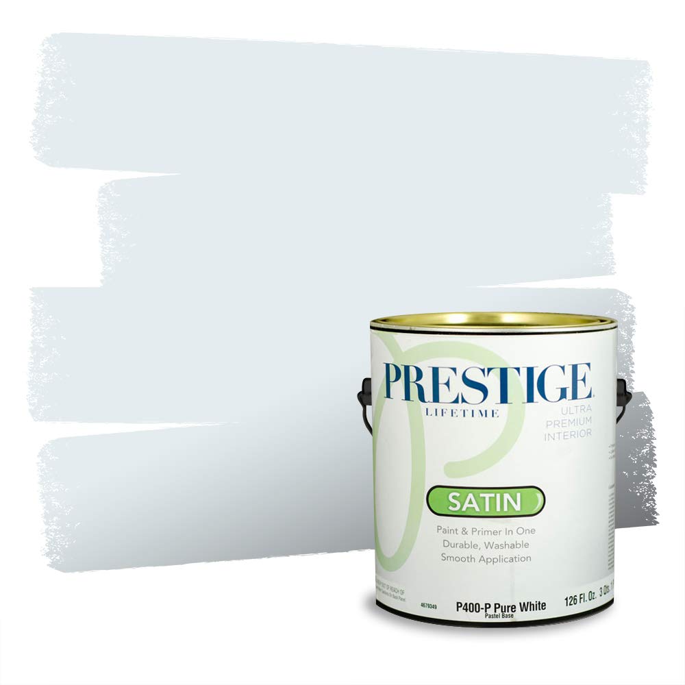 Prestige Paints Interior Paint and Primer In One, 1-Gallon, Satin, Comparable Match of Valspar* Moonbeam*