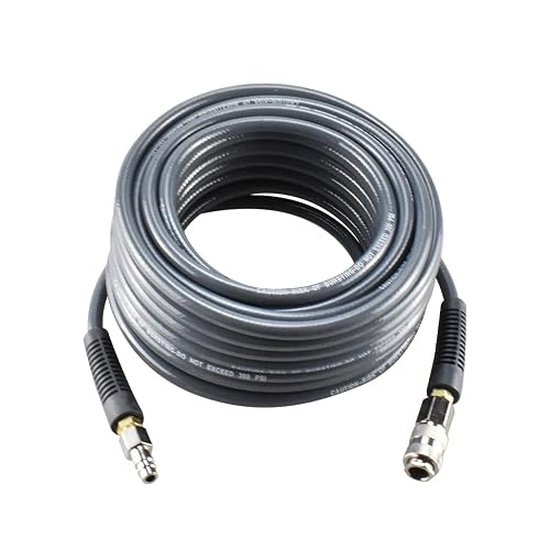 PVC Reinforced Air Compressor Hose Grey with 1/4" Europe Steel