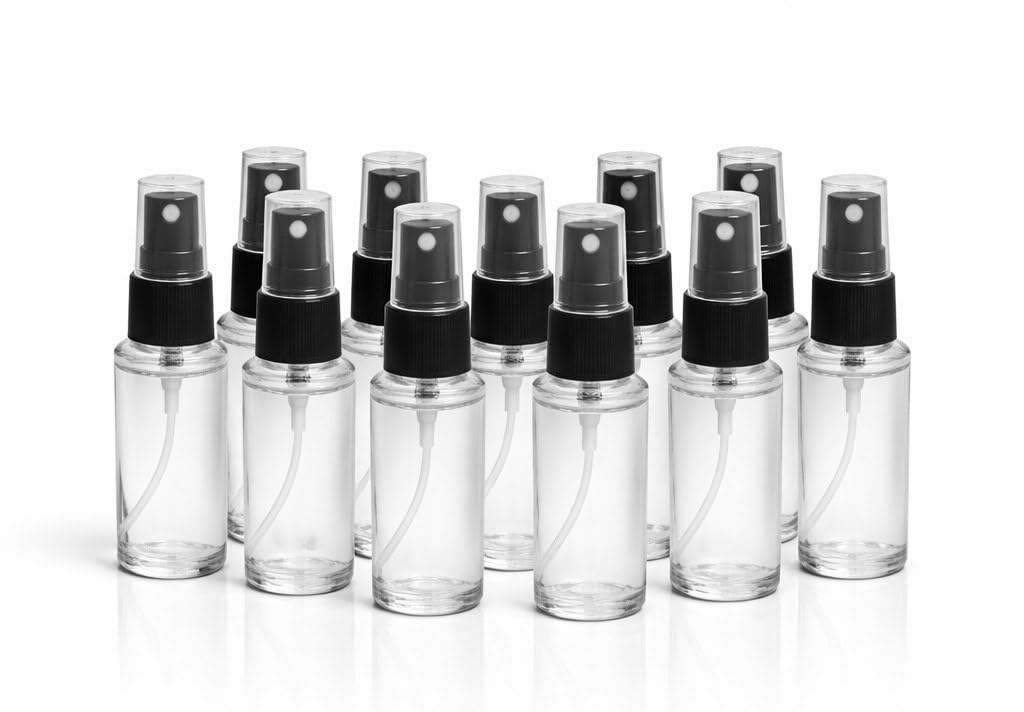 hunky dory 12pcs 3ml transparent empty glass perfume bottle refillable