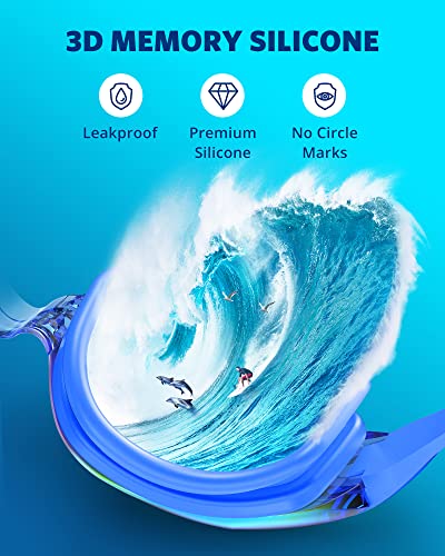 Image of Aegend Swim Goggles, Swimming Goggles No Leaking Full Protection Adult Men Women Youth