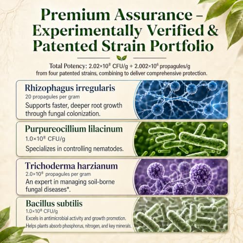 HERDEMIA Mycorrhizal Fungi Inoculant with Trichoderma & Beneficial Bacteria, 10X Concentrated Soil Activator for Stronger Roots, Bigger Growth & Higher Yields, Organic Mycorrhizae for Plants (16oz) — view 3