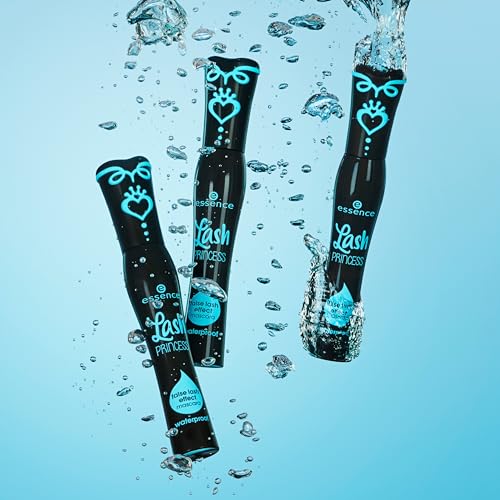 Image of Essence Lash PRINCESS false lash effect mascara waterproof, waterproof mascara, black, straight fibre brush, 12 ml (Pack of 2)