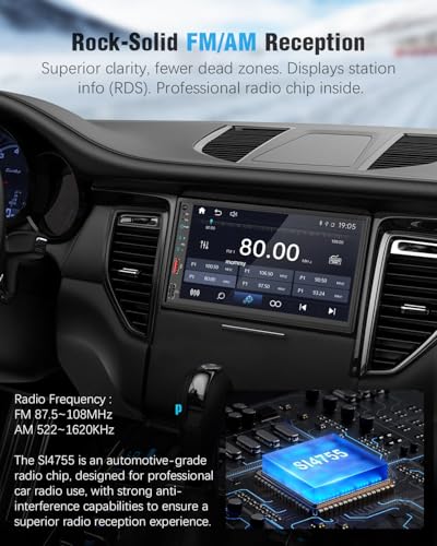 Radio para camión doble din con Carplay inalámbrico 7 pulg miniatura 6
