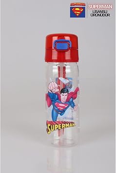 Superman Lisanslı Okul Seti 500 ml Matara, Beslenme Kutusu, Kalem Kutusu