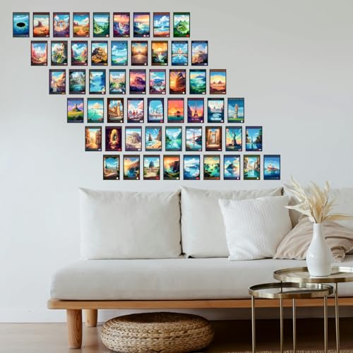 Image of SAW Travel City Wall Poster - Pack Of 54 | 4 x 6 Inches | Aesthetic Artwork Posters | Wall Decor Posters For Living Room, Bedroom, Home And Office