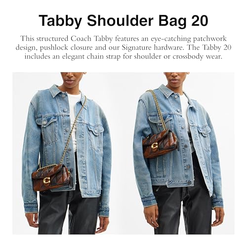 Coach Quilted Tabby Shoulder Bag 20 Patchwork, B4/Maple Shadow Brown2