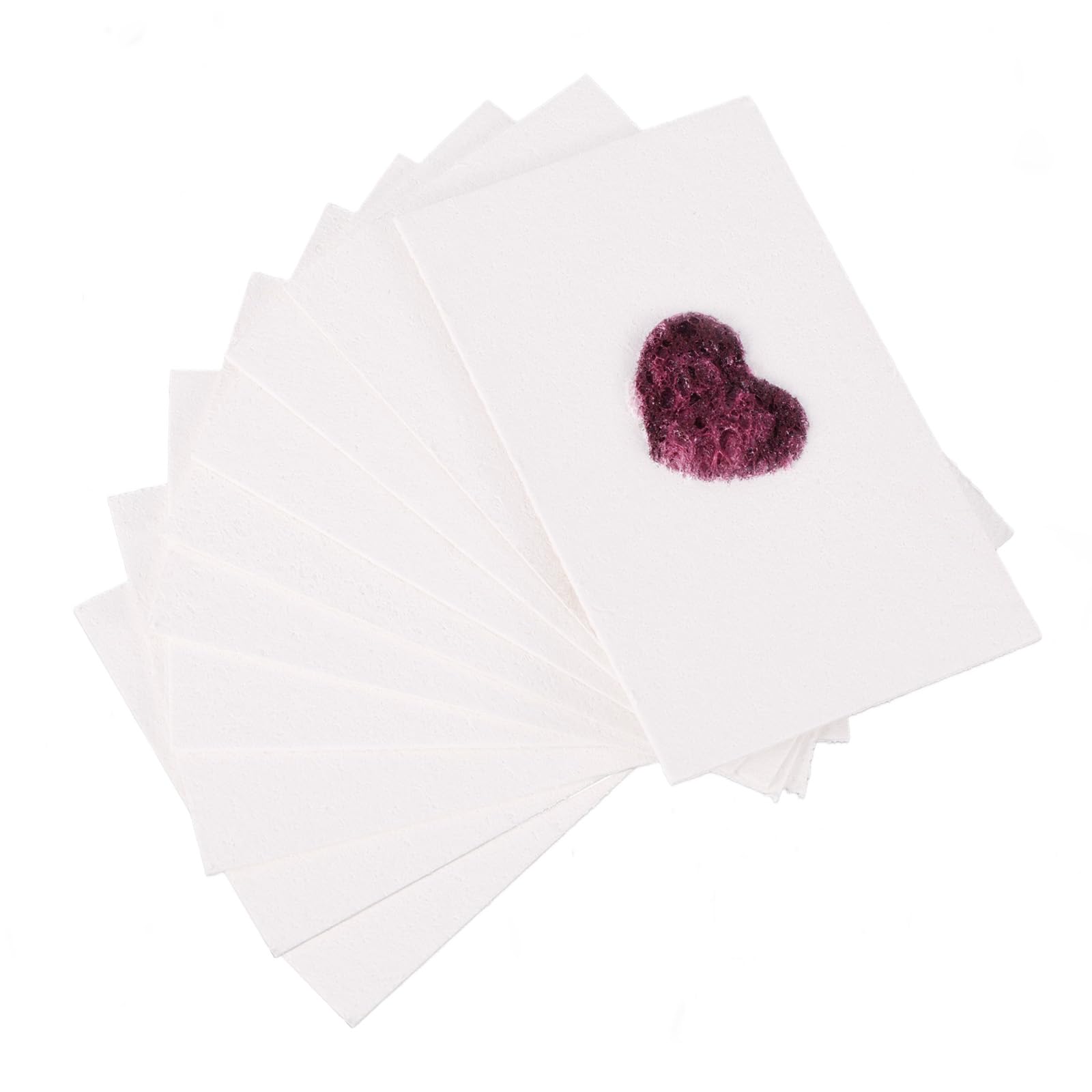 lasuroa 10 Sheets Magic Foam Texture Paper, 4.1x2.5in White Cellulose Cards Versatile Puffy Blank Foam Texture Painting Paper for Kids Creative DIY Arts and Crafts Supplies (Rectangle)