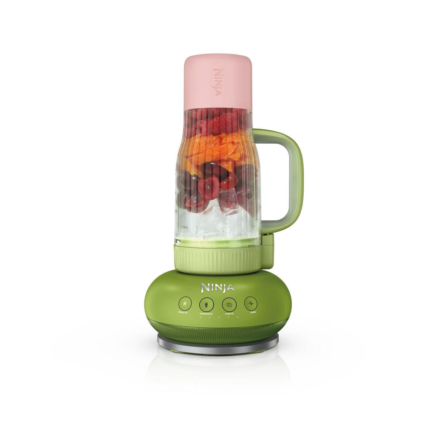 Ninja BlendBoss Blender z przenośnym kubkiem, osobisty blender z wyjmowanym kubkiem podróżnym, 3 tryby automatycznego ustawiania, arbuz guma balonowa DB351UKGN