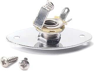 FAVOMOTO Plugue De Tomada De Guitarra Placa De Tomada De Entrada Jack Alcance Acessórios De Placa De Tomada De Guitarra Recortada Para Tomada De Ar Placa De Tomada De Saída De Guitarra