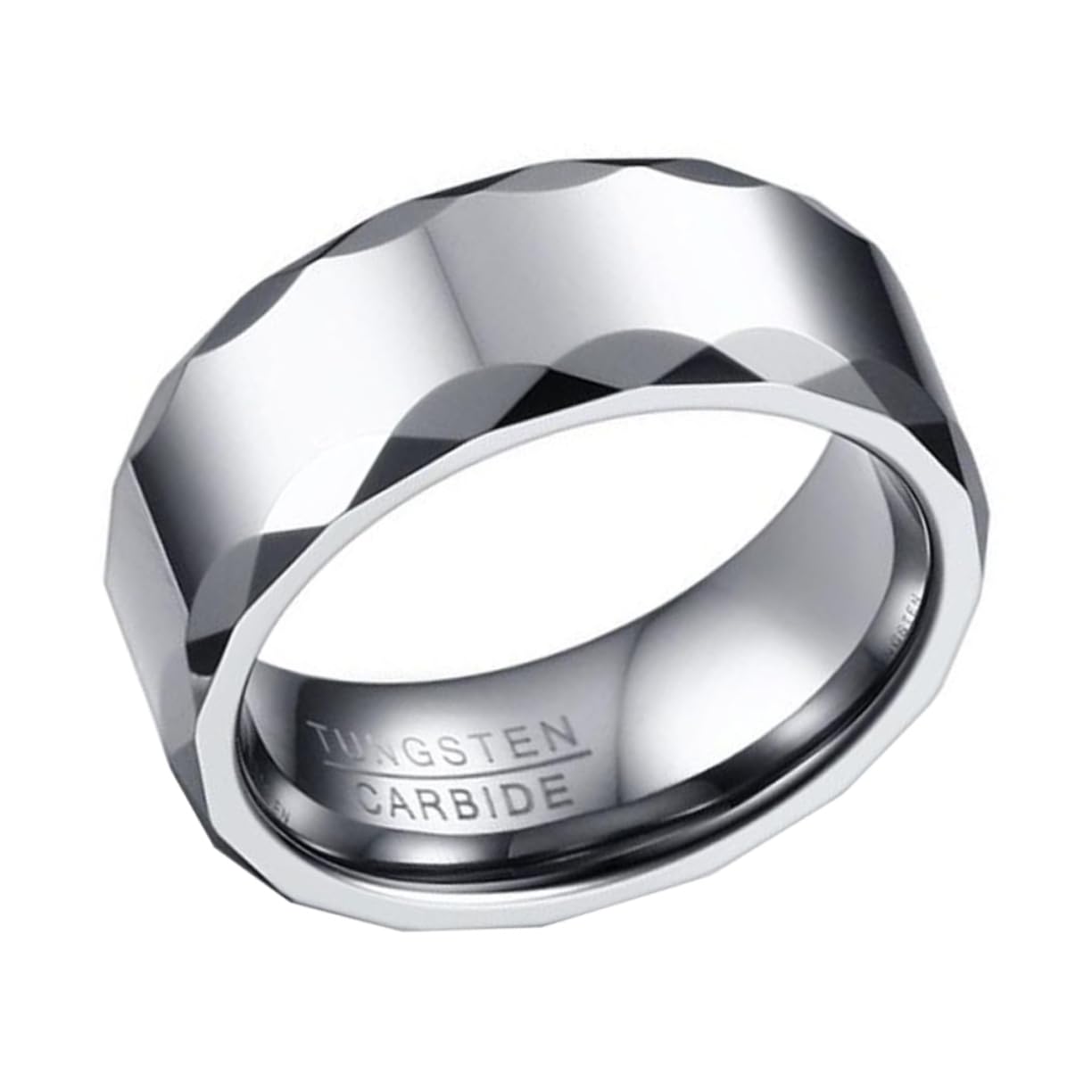 LIFKOME Tungsten for Men Full Finger Jewelry Tungsten Grey Stylish for Occasion