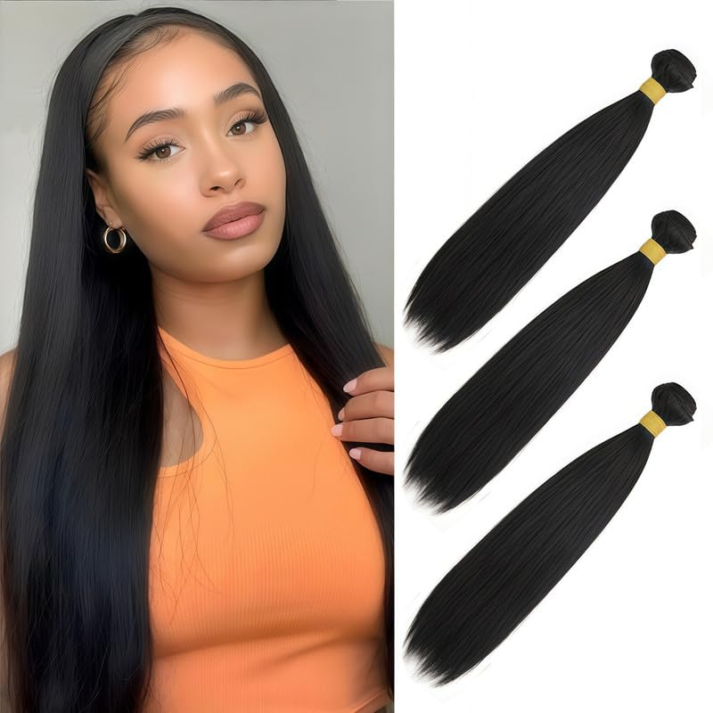 12A Human Hair Bundles Straight Bundles Human Hair 8 10 12 Inch Brazilian Virgin Hair For Women Quick Hair Weave Natural Black Color Extensions