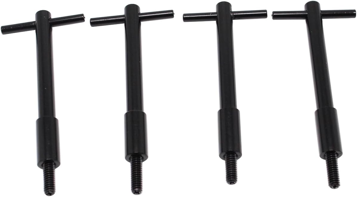 8 PCS/Set Black Valve Cover T-Bar Kit 1/4"-20 T-Bar Wing Nut Bolts Compatible with Chevy SBC BBC V8 Ford Dodge