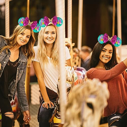 Image of FANYITY Mouse Ears, Sequin Mouse Ears Headband for Girls Women (HHD)