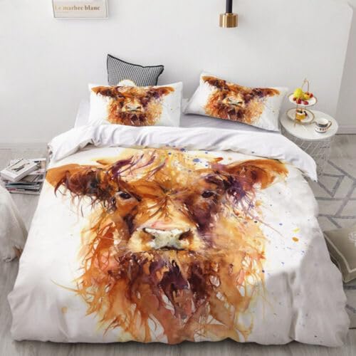 Housse de Couette 220x240 Yak Blanc Idée Cadeau Décoration Anniversaire Lit