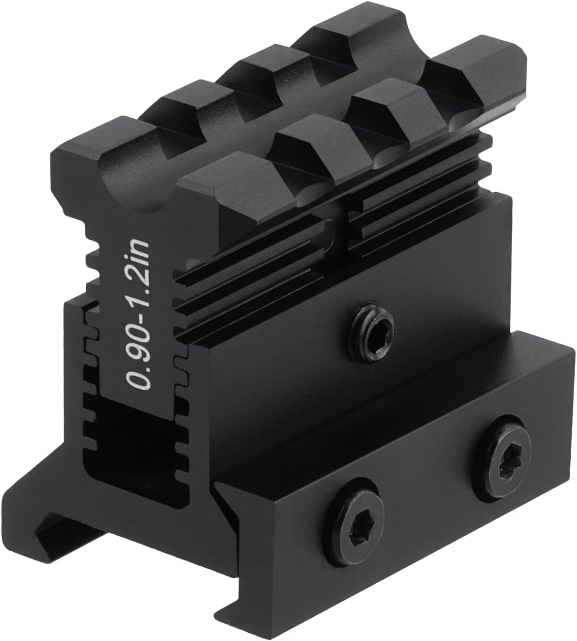 Picatinny Riser Mount Rail Adjustable Height 0.9-1.2" Optic Riser Mount for Red Dot Sight Scope fit 20mm Picatinny/Weaver Rails Lightweight 3 Slots