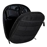 POYOLEE Carry Gun Pouch for Women Men Fanny Pack Pistol Case Soft Waist Bag for Handgun with Concealed Holster (Dark black)