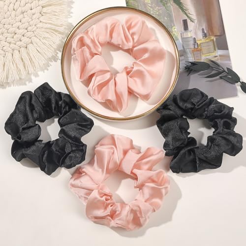 Image of Hair Scrunchies for Women - Hair Ties No Damage Both for Thick Hair or Thin Hair Curl Hair No Crease Scrunchies Ponytail Holder No Hurt Your Hair