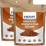 2 Pack Nova Nutritions Certified Organic Manjistha Powder 16 OZ (454 gm)