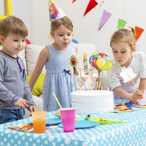 lasuroa 12pcs Spiral Cake Candles, Twist Slim Long Birthday Cake Candles Velas Themed Party Cupcake Sparkler Decoration with Stand for Birthday Wedding Anniversary (Gold) - Image 5