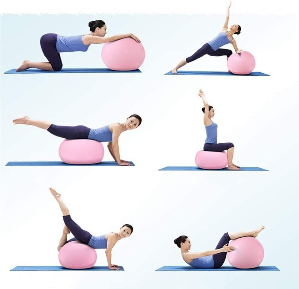Pilates-Ball für Fitness, Balance-Training und Geburtshilfe mit Luftpumpe, Fitnessstudio & Heimbüro, 55 cm Stabilitäts-Yoga-Ball