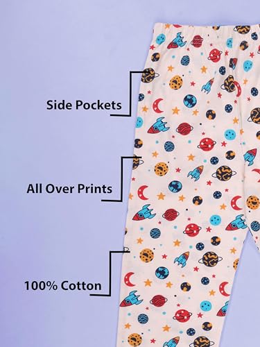 Image of KiddoPanti Boys Printed Pyjama | 100% Cotton Single Jersey Fabric | All Over Printed Design | Relax Fit & Ankle Length | Pyjama Pant