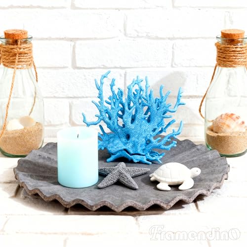 Image of Framendino, 4 Pack Artificial Aquarium Coral Decor Plastic Faux Reef Decorative Cute Fish Tank Decorations