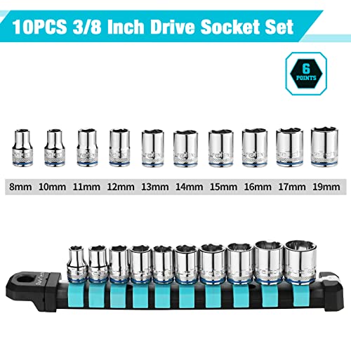 Duratech 3/8 Inch Drive Socket Set, Metric Socket Set 10Pcs thumb #2