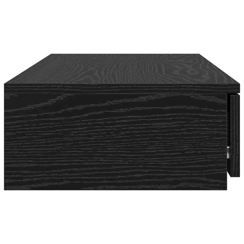 Bettkasten Eiche, Schwarz, 90 x 36,5 x 16,5 cm, Holz | Druckknopföffnung, Kapazität 5 kg, Sitz oder Tritthocker, Reinigung mit feuchtem Tuch