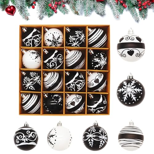 BRTNUP 16 Stück Weihnachtskugeln Ornamente Christbaumkugeln Set...