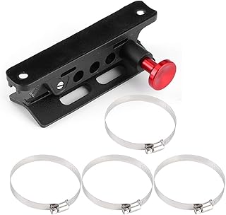 Fire Extinguisher Mount, Automobile Universal Adjustable Fire Extinguisher Mounting Bracket Fire Bottle Storage Bracket Fit for Po-laris RZR 900 S900 900 (Red)