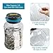 QPEY Large Piggy Banks for Adults, Digital Counting Money Jar, 1.8L Capacity Coin Counter Machine with LCD Counter, Change Jars for Saving for Boys, Designed for All US Coins