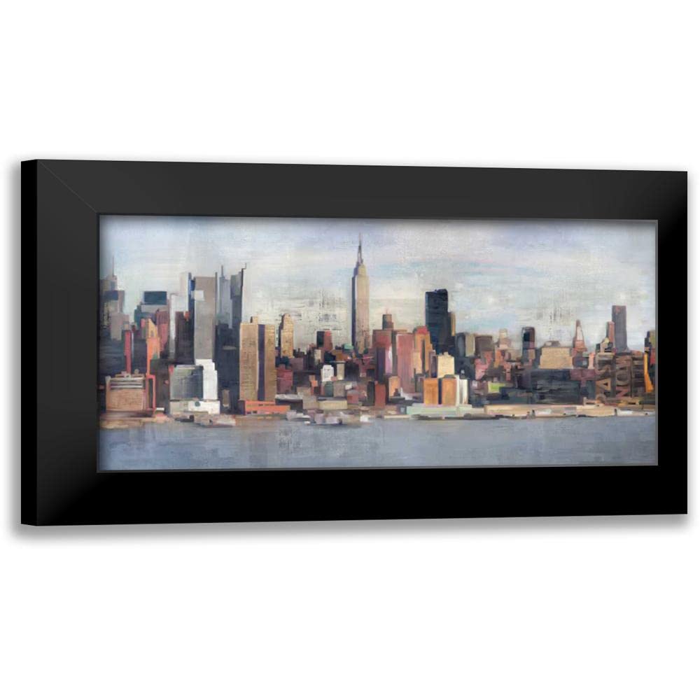 ArtDirect - Fischer, David 18x11 Black Modern Framed Art Print Titled: New York Skyline