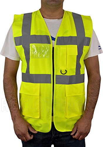 Gilet de travail de sécurité haute visibilité zippé pour éviter les risques de chantier