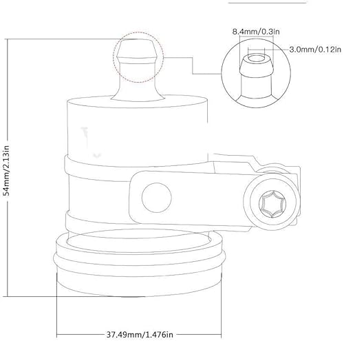 Miniatura 3 de EKoKim Motorcycle Brake Fluid Reservoir Clutch Cylinder Tank Oil Fluid Cup for Y&amaha XT660R XT660X XT660 XR XT-660 2004-2016 2015