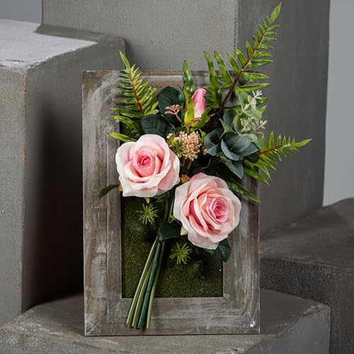 Composition florale artificielle de roses pour mur chic - 2
