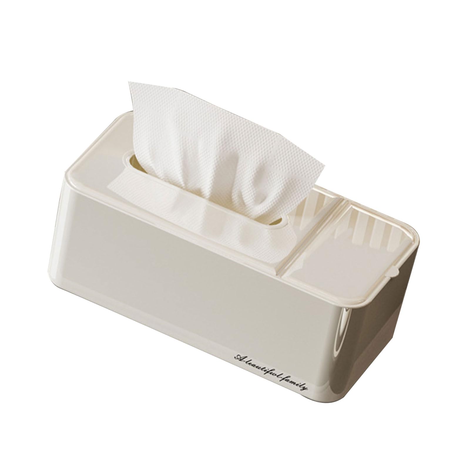 Tsophreniq Simplistic and Stylish Tissue Box for Living Room or Workspaces Paper Towel Holder with Spring Mechanism Tissue Holder Dispenser
