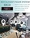 Wireless Calling System 1600+ Feet Restaurant Pager System with 1 Call Number Display/Long Range Signal Amplifier/15 Waterproof Call Buttons/2 Watch Pagers for Nurse Call Caregiver Pager Restaurant