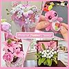Pipe Cleaners Crafts,Craft Supplies,200PCS Pipe Cleaner Arts and Crafts,Chenille Stems Art Supplies for Projects Creative DIY Room Decor,Pink Handmade Flower Cute Valentine's Day Gift,Squishy Toys #4
