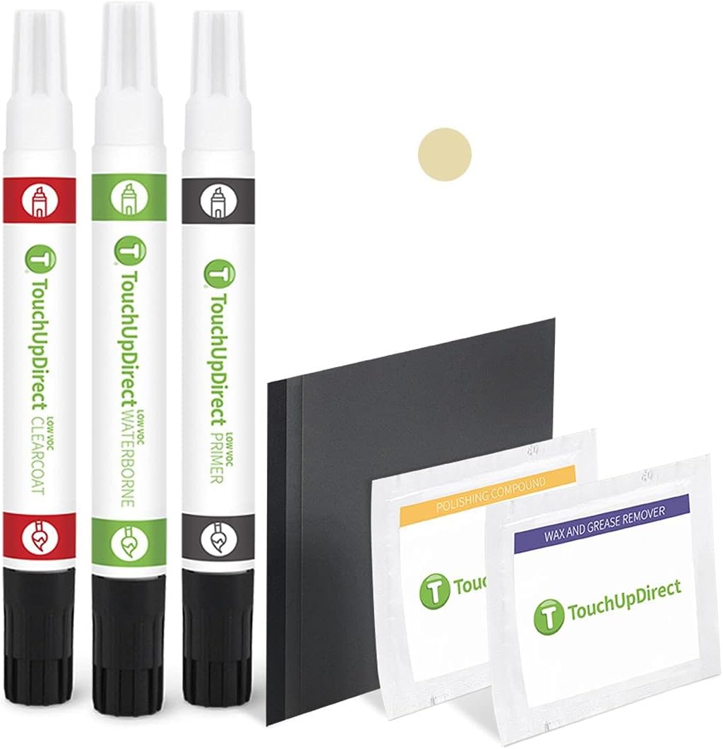 TouchUpDirect LQ Pale Adobe Metallic Compatible with Ford Exact Match Touch Up Paint Combo - Platinum Kit