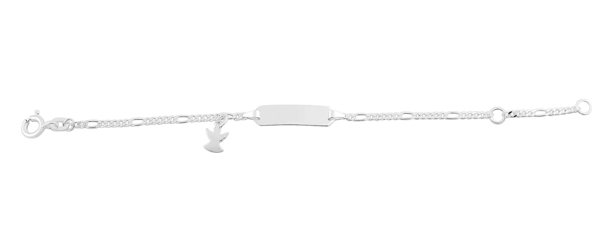 Personalisiertes Armband mit Gravur Mädchen 925 Silber Länge verstellbar 12-14 cm | Individuelle Geschenke Kinder mit Wunschgravur | Personalisierte Armbänder mit Namen