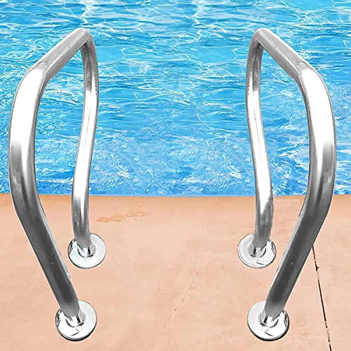 Baranda para piscina acero inoxidable 31.5x31.5 pulg miniatura 4