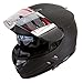 Matte Black Dual Visor Full Face Street Bike Motorcycle Helmet DOT (XL)