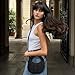 BOSTANTEN Small Puffer Crossbody Bags for Women Mini Purse Nylon Crescent Tote Handbag with Adjustable Strap Black