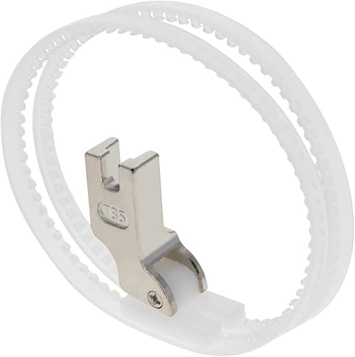 Othmro 1 unids #T35 máquina de coser doble anillo prensatelas de plástico y acero para coser máquina de coser industrial prensatelas con bisagras