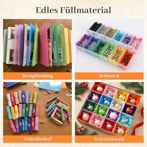 VGOODALL 500 Blatt Transparentpapier Bunt, 40 Farben Seidenpapier Tissue Paper Glanzpapier zum Basteln Bastelpapier für Geburtstag Hochzeit Weihnachten Dekoration Verpackung (29x20cm)