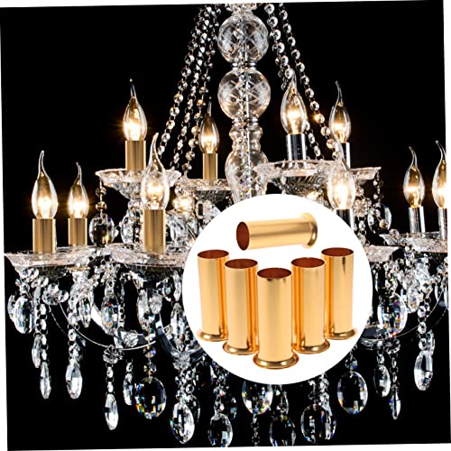 Doitool 12 Pcs Chandelier Cuff Set Metal Candle Holder Metal Chandeliers Plastic Sleeves Cardboard Tubes Light Bulb Socket Chandelier Light Hanging Light Sleeves Candelabra Base Sockets #TOP5